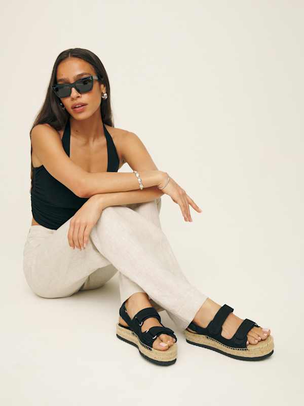 Trinity Sport Espadrille - Black Suede